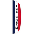 "ICE CREAM" 3' x 12' Stationary Message Flutter Flag